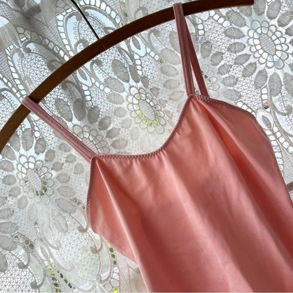 Made in USA Vintage Sweet Pink Ruched Silky Bodysuit
Small Women Ballet Leotard - Picture 4 of 6